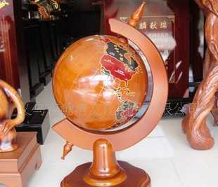 精致工藝與藝術融合 33實木地球儀裝飾擺件